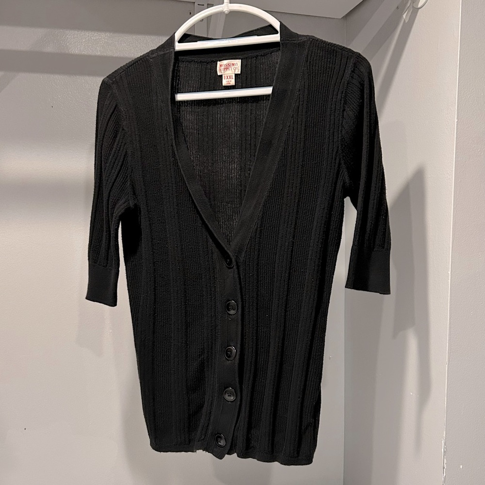 Mossimo Black Elbow Sleeve Cardigan